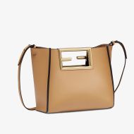 Fendi Small Way Bag In Calf Leather Apricot