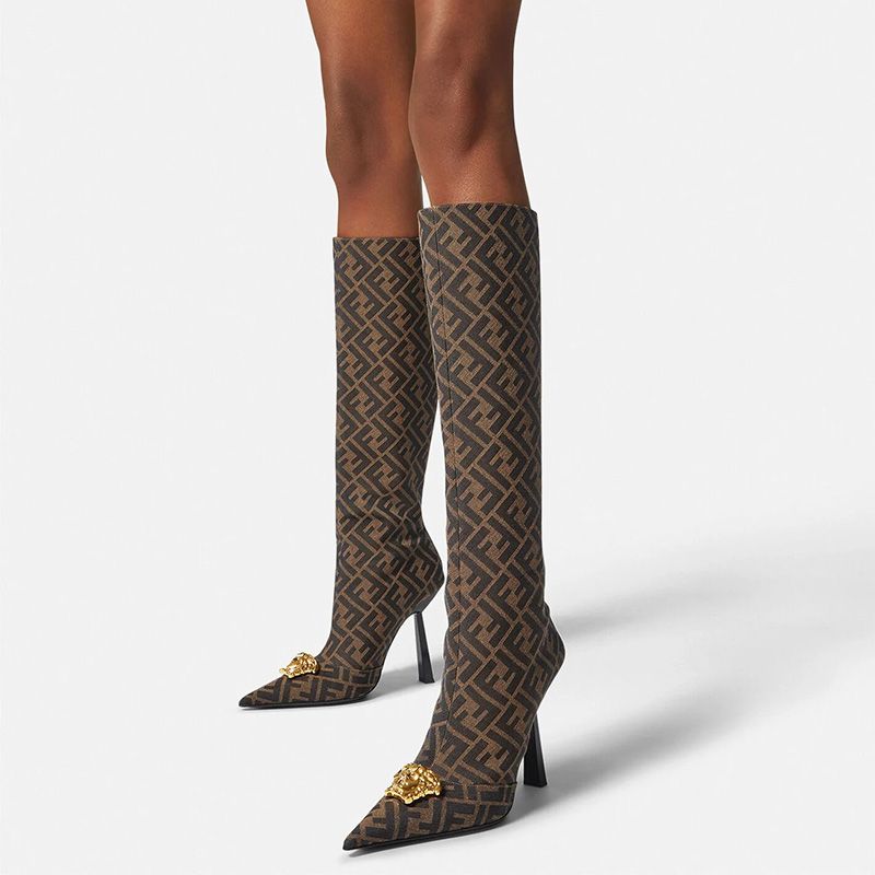 Fendi knee boots hotsell