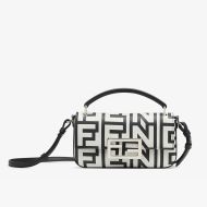 Fendi Baguette Phone Pouch In Fendi Roma Capsule Leather Black/White