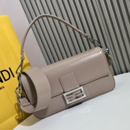 Fendi Medium Baguette Bag In Tiffany Smooth Leather Khaki