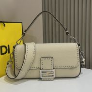 Fendi Medium Baguette Selleria Bag In Cuoio Romano Leather Beige