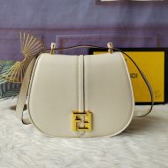 Fendi Medium C'mon Bag In Calf Leather White