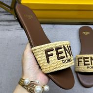 Fendi Sunshine Slides Women Fiber Beige