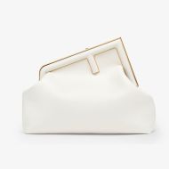 Fendi Medium First Bag In Nappa Leather White