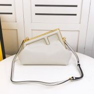 Fendi Small First Bag In Nappa Leather White