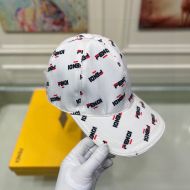 Fendi Baseball Cap In Fendi Roma Motif Canvas White