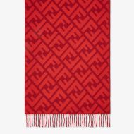 Fendi FF Scarf In Cashmere Red