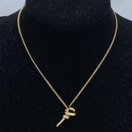 Fendi Filo F Necklace In Metal Gold