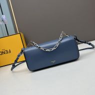 Fendi First Sight Pouch In Calf Leather Blue