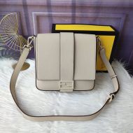 Fendi Medium Baguette Messenger In Cuoio Romano Leather Beige