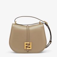 Fendi Medium C'mon Bag In Calf Leather Grey