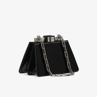 Fendi Mini Peekaboo Cut bag In Calf Leather Black