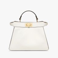 Fendi Small Peekaboo Iseeu Bag In Nappa Laether White