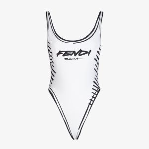 Fendi Swimsuit Women Joshua Vides Motif Lycra White