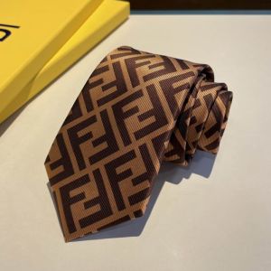 Fendi Tie In FF Motif Silk HM02 Brown