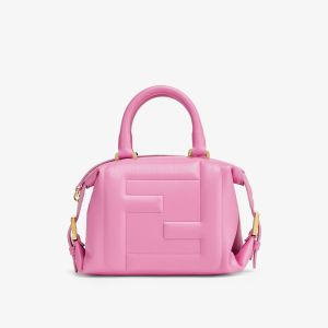Fendi Mini FF Cube Bag In Nappa Leather Pink