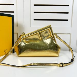 Fendi Small First Bag In Nappa Leather Gold