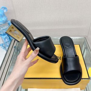 Fendi Baguette Slides Women Nappa Leather Black