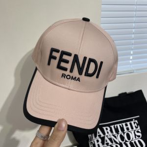 Fendi Baseball Cap In Fendi Roma FF Motif Canvas Pink