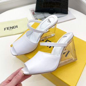 Fendi First Sandals Women Calf Leather White